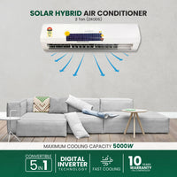 Hybrid Solar Grid Sharing Bidirectional Air Conditioner