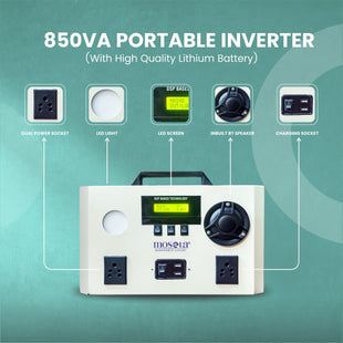 Portalble inverter cum Power station with lithium  5 year battery/ solar enabled / compact , made for heavy load