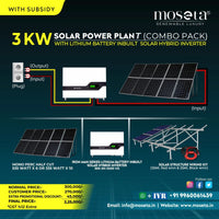 3 Kilowatt Solar Power Plant with Lithium Battery